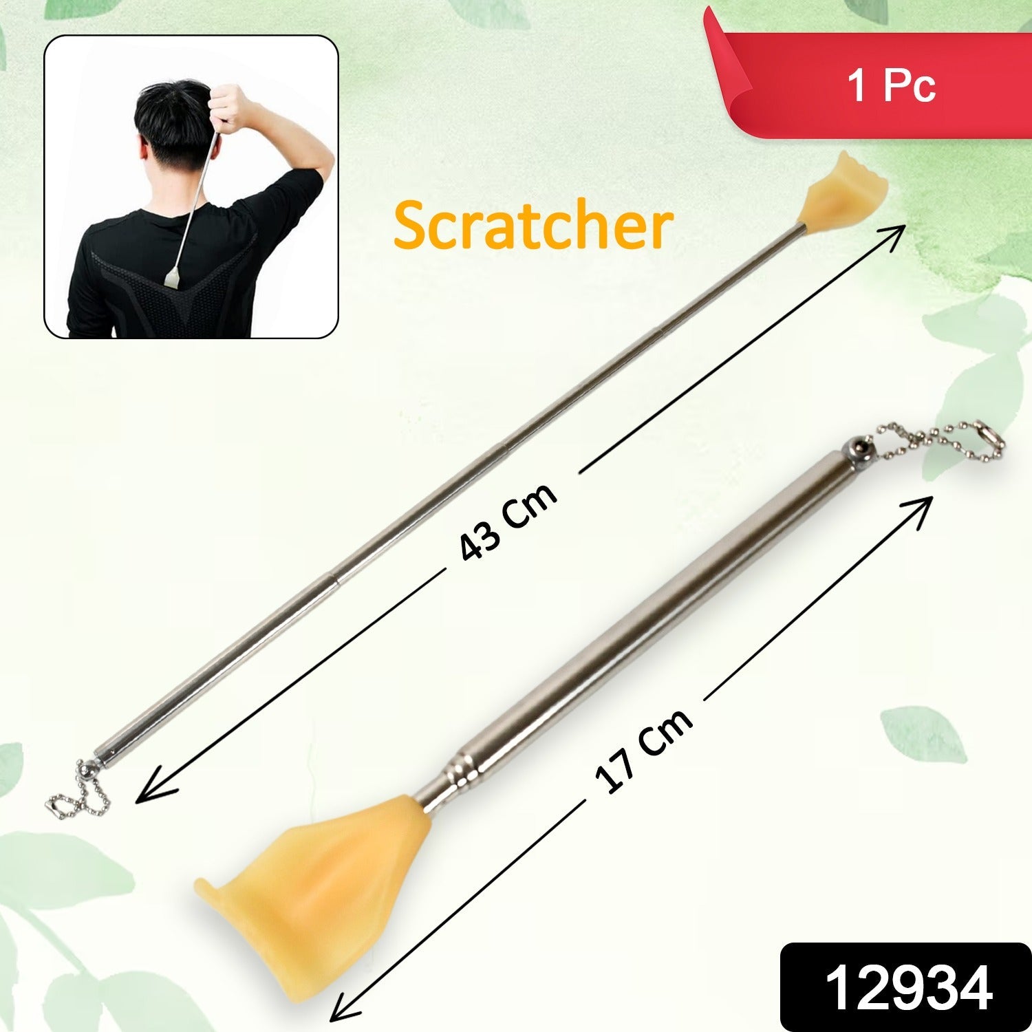 Back Scratcher Retractable Metal Tube Telescoping Massage Tool Portable Telescopic Back Scratchers for Women Men Adjustable 43cm, khujli (1pc) Back Scratcher Retractable Metal Tube Telescoping Massage Tool Portable Telescopic Back Scratchers for Women Men Adjustable 43cm, khujli (1pc)